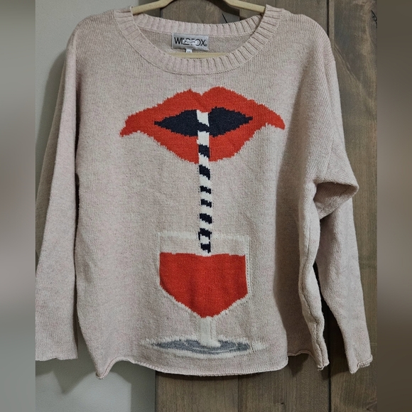 WILDFOX Suck It Up Dinner Party Sweater Vintage Lace Size XS - Picture 9 of 15